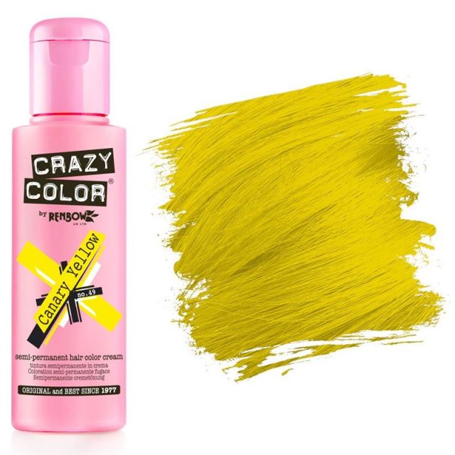 Crazy Color Shokkiväri Canary Yellow #49