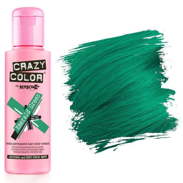 Crazy Color Shokkiväri Emerald Green #53