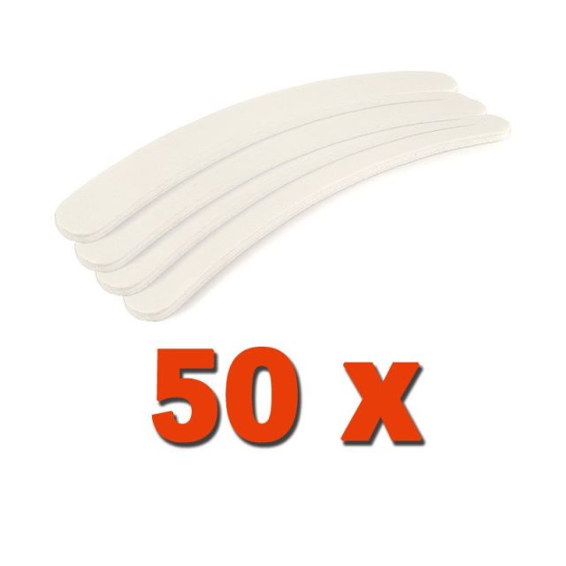Premium Kynsiviila Banana Valkea 100/180 50kpl pakkaus