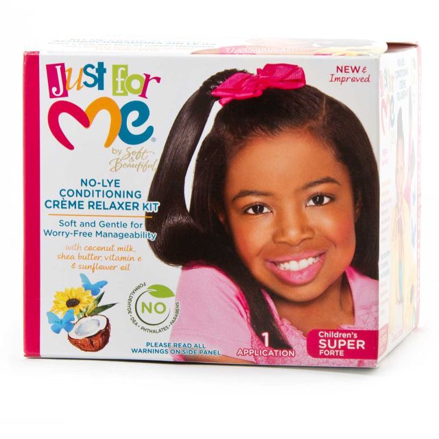 Just for Me Children No-Lye Condition Creme Relaxer System Super