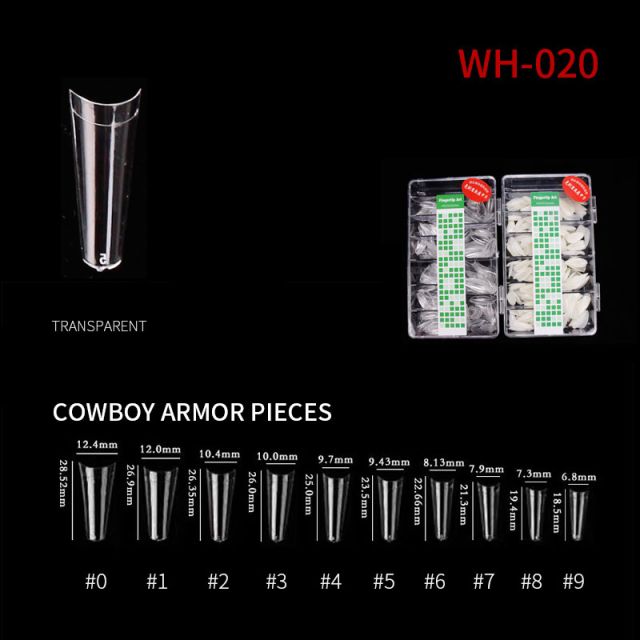 Kynsitipit Cowboy WH20 Clear 500 kpl