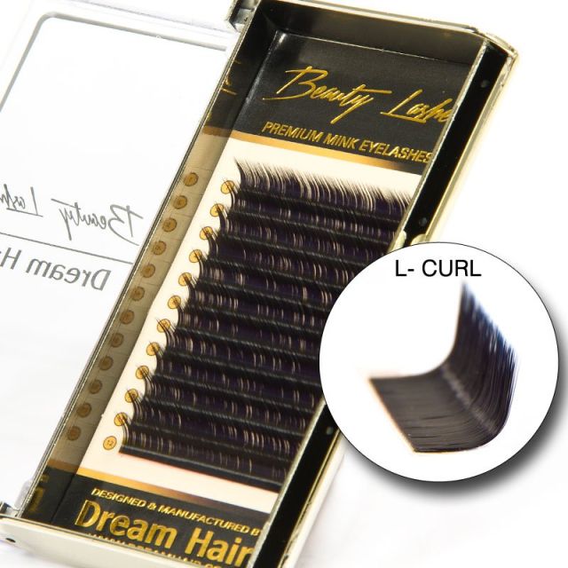 Premium Mink Voluumiripset L-Curl 0.07T x 10mm