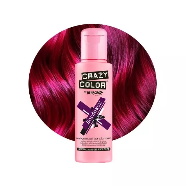 Crazy Color Shokkiväri Bordeaux #51
