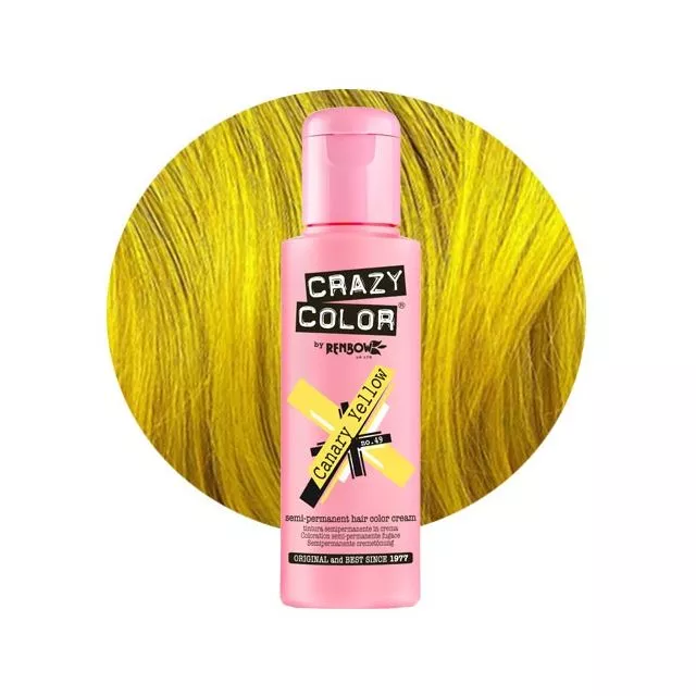 Crazy Color Shokkiväri Canary Yellow #49