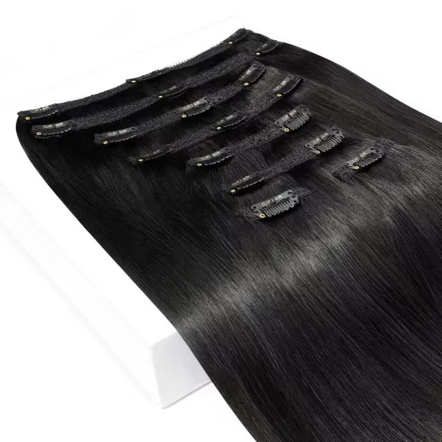 Premium Kokopään Klipsipidennys 40cm / 130g Väri 1B#