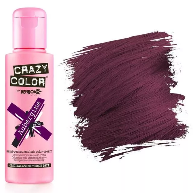 Crazy Color Shokkiväri Aubergine #50