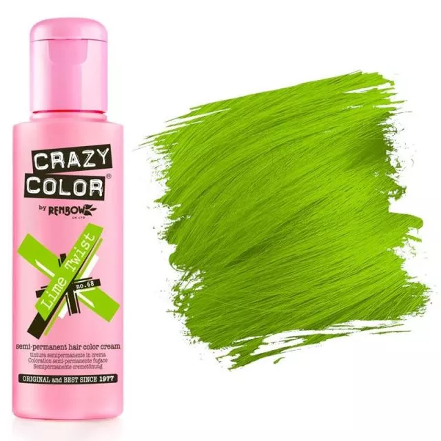Crazy Color Shokkiväri Lime Twist #68