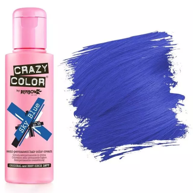 Crazy Color Shokkiväri Sky Blue #59