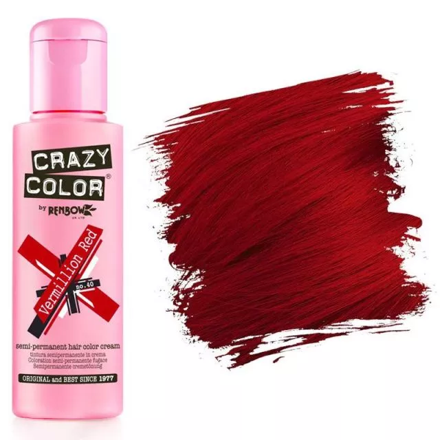 Crazy Color Shokkiväri Vermillion Red #40