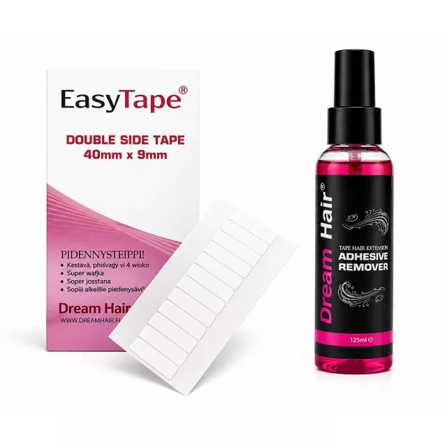 DreamHair Teipinpoistoaine 125ml + EasyTape Pidennysteipit 12kpl
