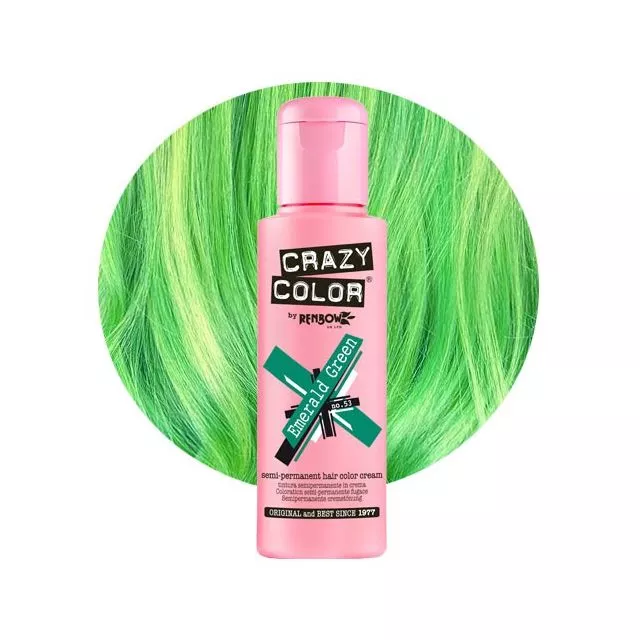 Crazy Color Shokkiväri Emerald Green #53