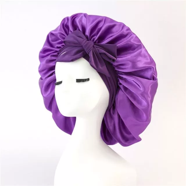 Satin Bonnet Yöpäähine Tumma Purple