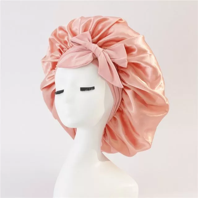 Satin Bonnet Yöpäähine Peach