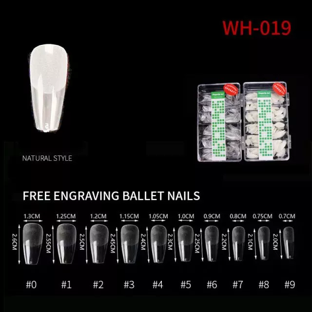 Kynsitipit Ballet WH19 Natural 500 kpl