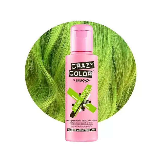 Crazy Color Shokkiväri Lime Twist #68