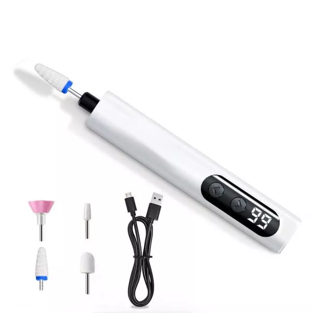 Ladattava Mini Kynsipora 35000rpm Valkea