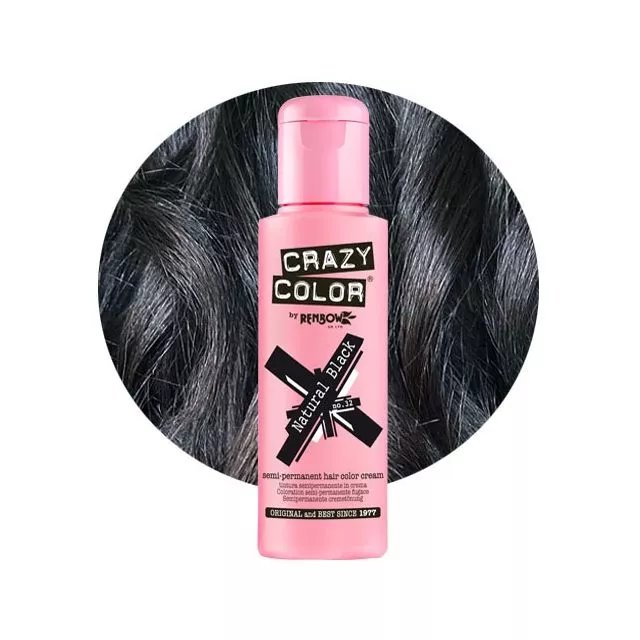 Crazy Color Shokkiväri Natural Black #32