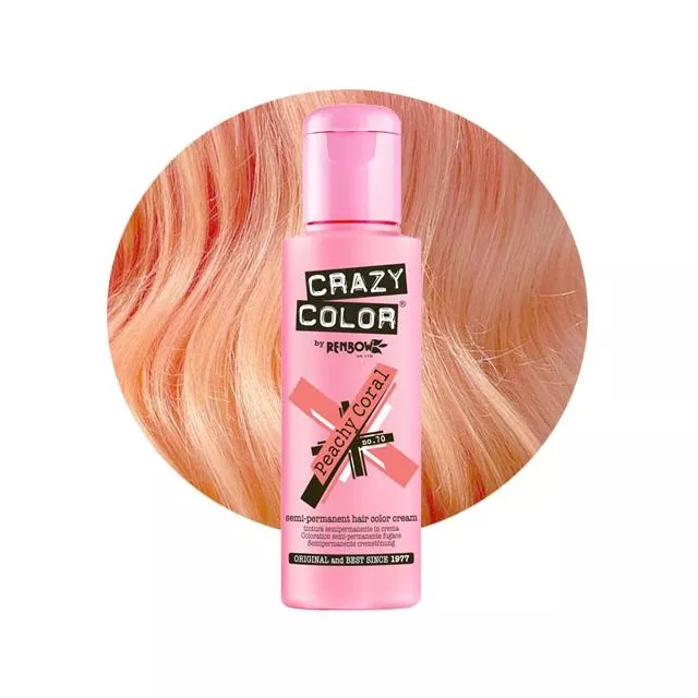 Crazy Color Shokkiväri Peachy Coral #70