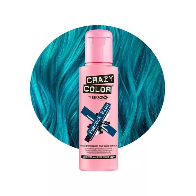 Crazy Color Shokkiväri Peacock Blue #45