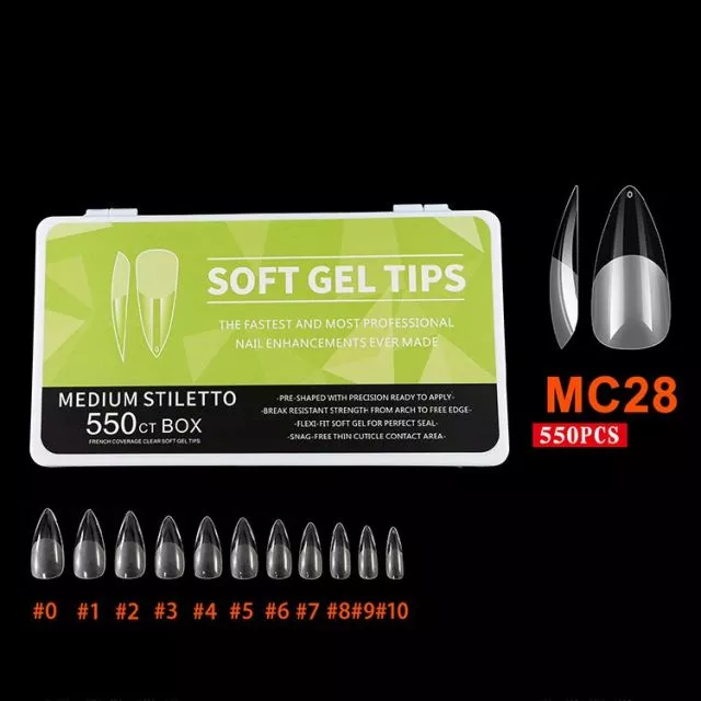 Soft Gel Kynsitipit 28# 550 kpl
