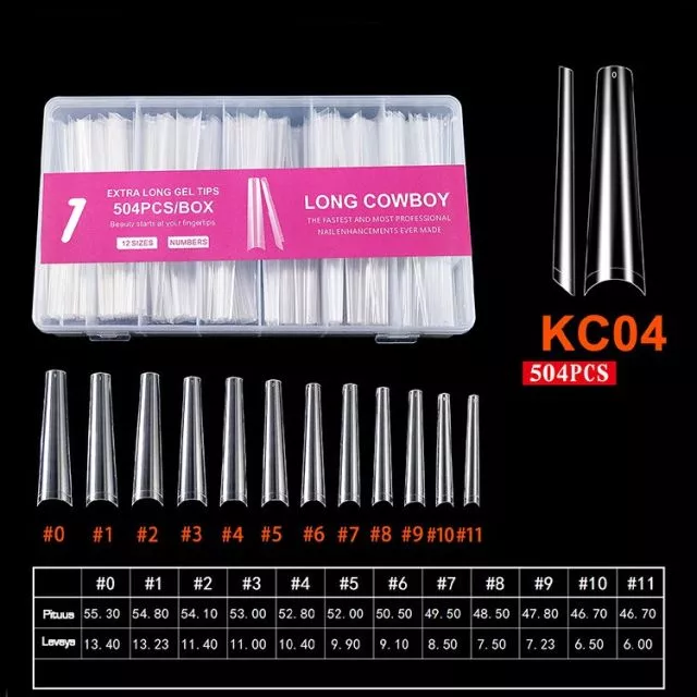 Extra Long Soft Gel Kynsitipit 1# 504 kpl