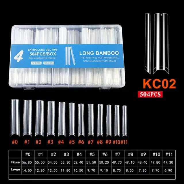 Extra Long Soft Gel Kynsitipit 4# 504 kpl