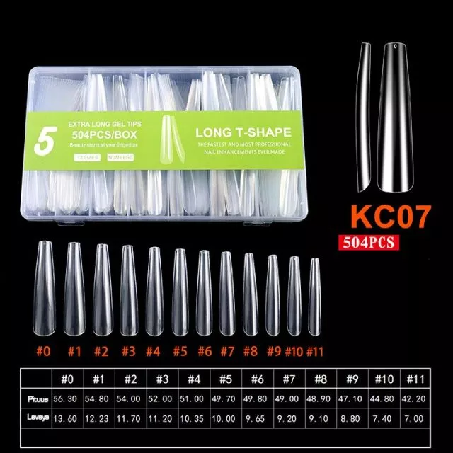 Extra Long Soft Gel Kynsitipit 5# 504 kpl
