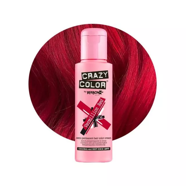 Crazy Color Shokkiväri Vermillion Red #40