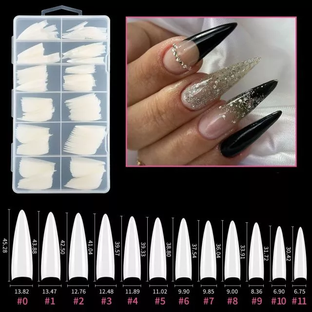 Soft Gel Kynsitipit 162# Natural 240 kpl XXXL