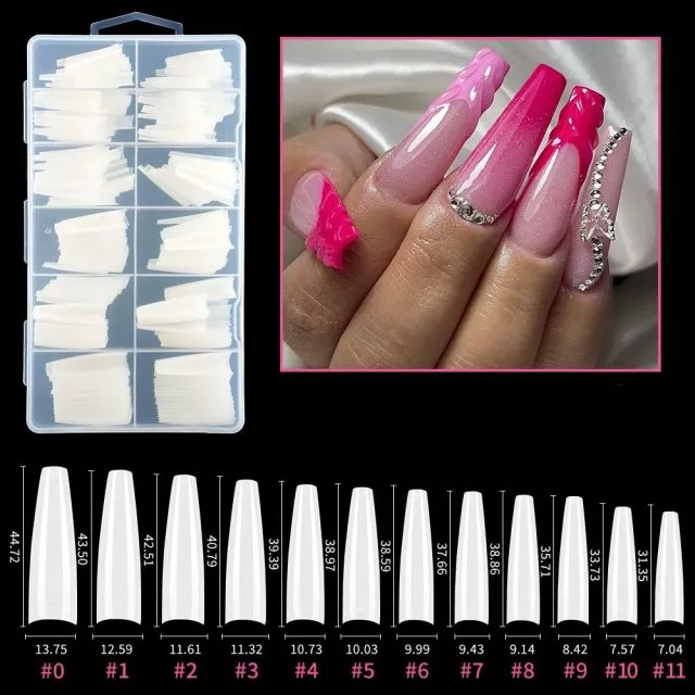 Soft Gel Kynsitipit 163# Natural 240 kpl XXXL