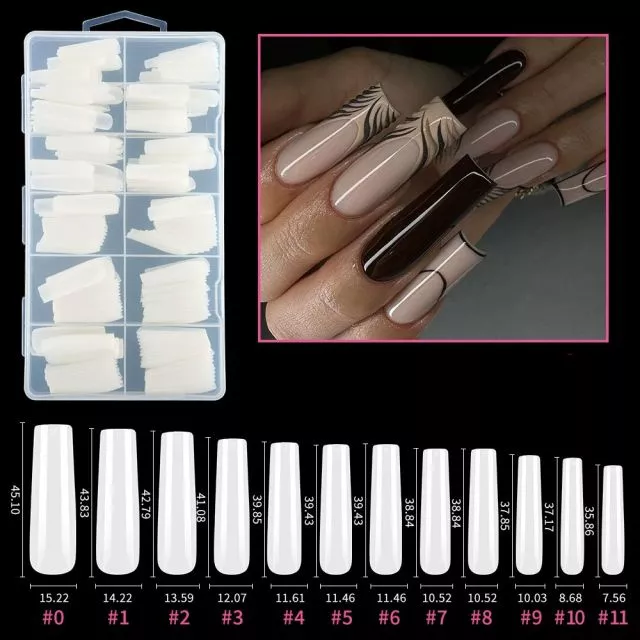 Soft Gel Kynsitipit 168# Natural 240 kpl XXXL