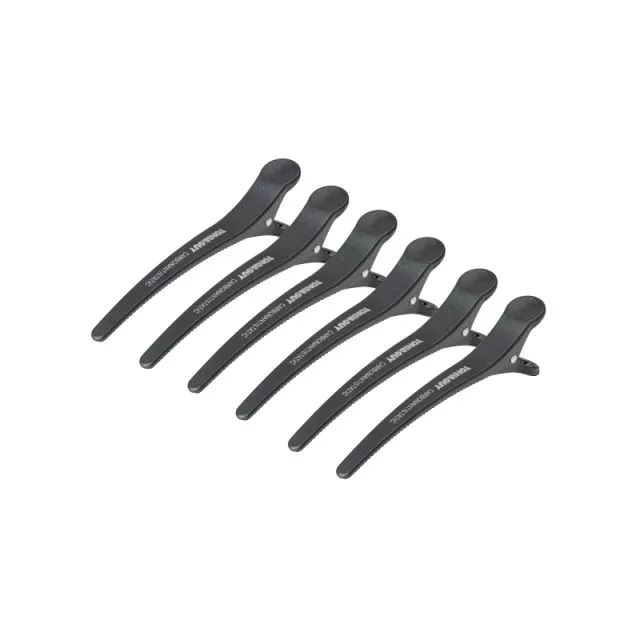 Toni & Guy E-32 Hairdressing Clamps 6 pcs 11.5cm Black