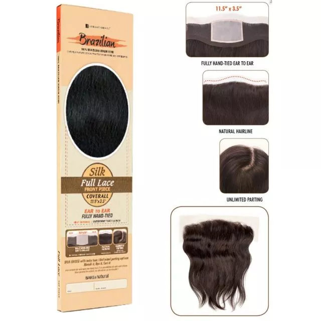 Bare & Natural Straight Closure Full Lace Ear to Ear Natural 30cm