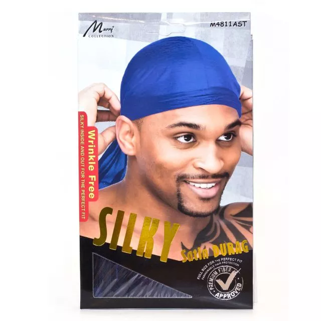 Mens Silky Satin Durag Dark Blue