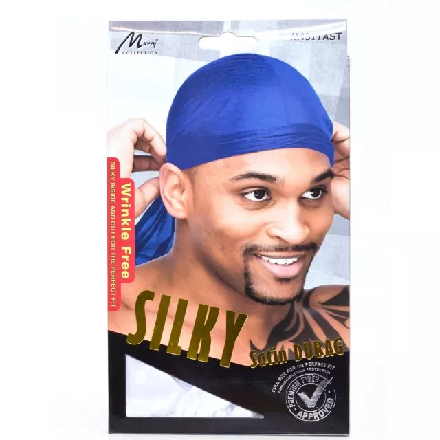 Mens Silky Satin Durag White