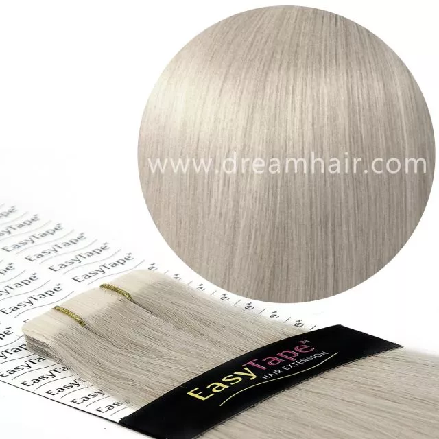 Teippipidennys Premium Hiustenpidennys 30cm Silver Ash#
