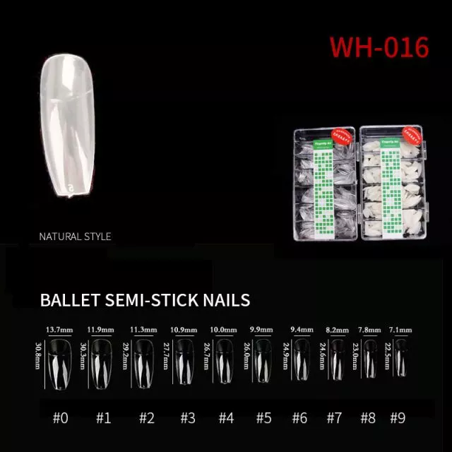 Kynsitipit Ballet WH16 Natural 500 kpl