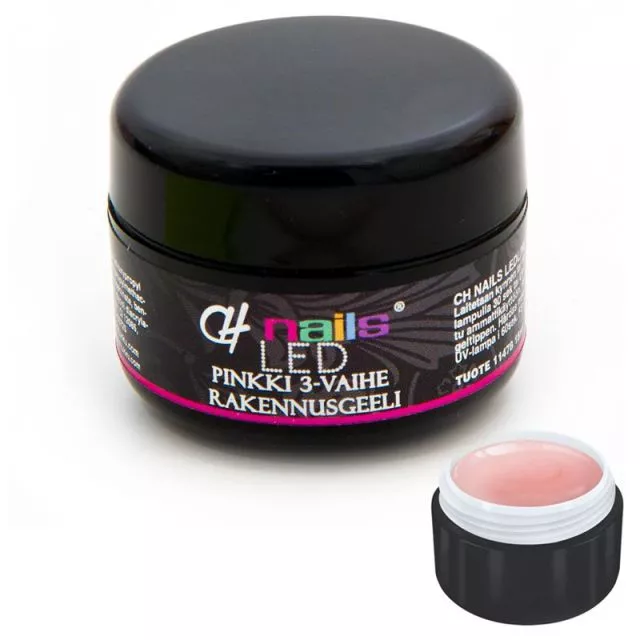 CH Nails LED-line 3-Vaihe Pinkki Rakennegeeli 15ml