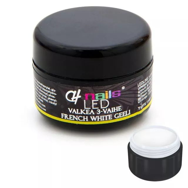 CH Nails LED-line 3-Vaihe Valkea French Valkea Geeli 15ml