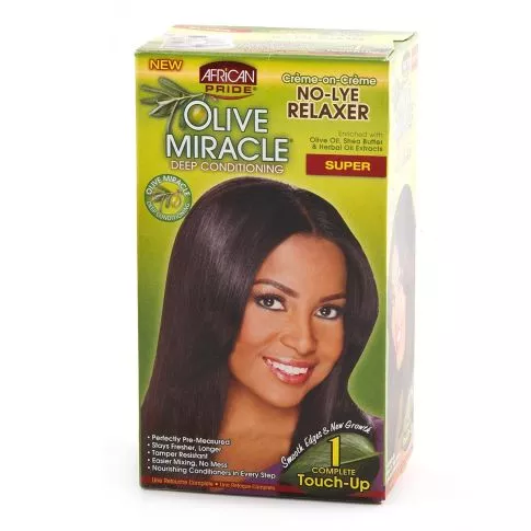 African Pride Olive Miracle No-Lye Relaxer Super 1 Touch Up
