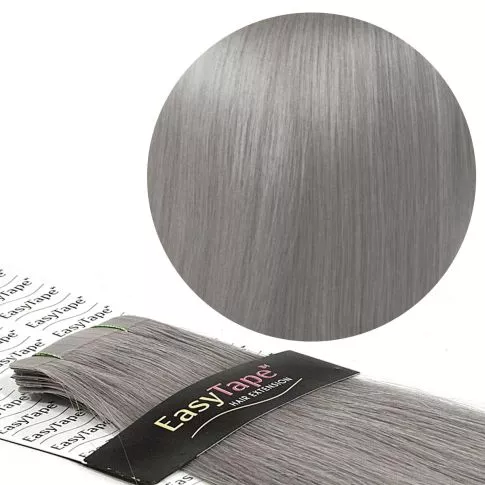 Teippipidennys Premium Hiustenpidennys 50cm Silver Ash#