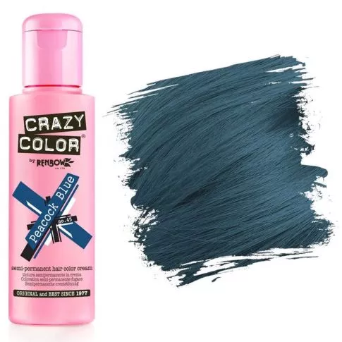 Crazy Color Shokkiväri Peacock Blue #45